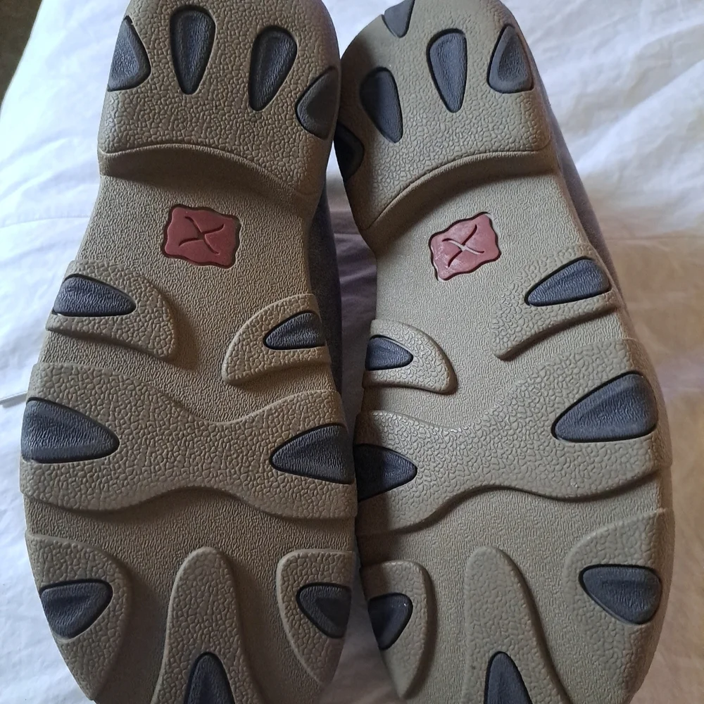Twisted X Men's LaceUp Round Toe Driving Moc Grey 8.5 Likenew Condition